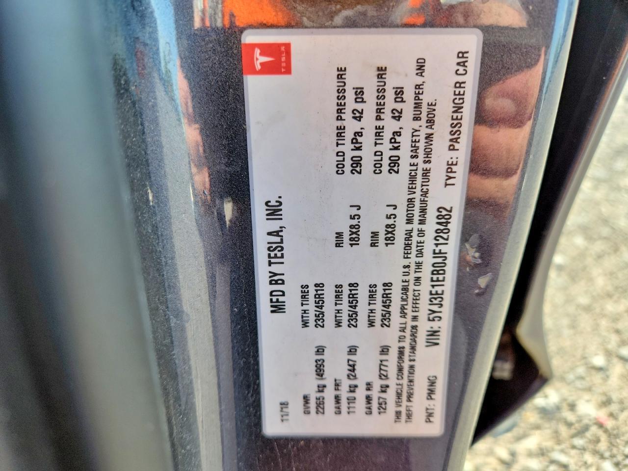 2018 TESLA MODEL 3 photo 37