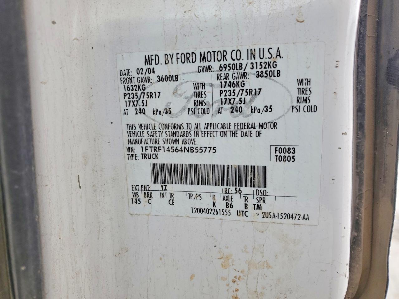 2004 FORD F150 photo 13