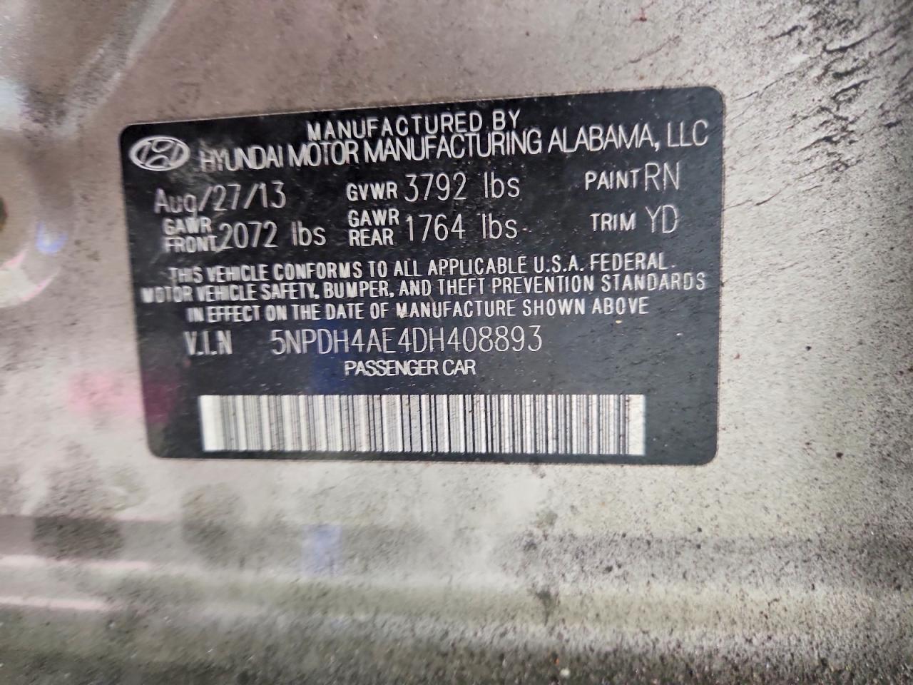 2013 HYUNDAI ELANTRA GLS photo 23