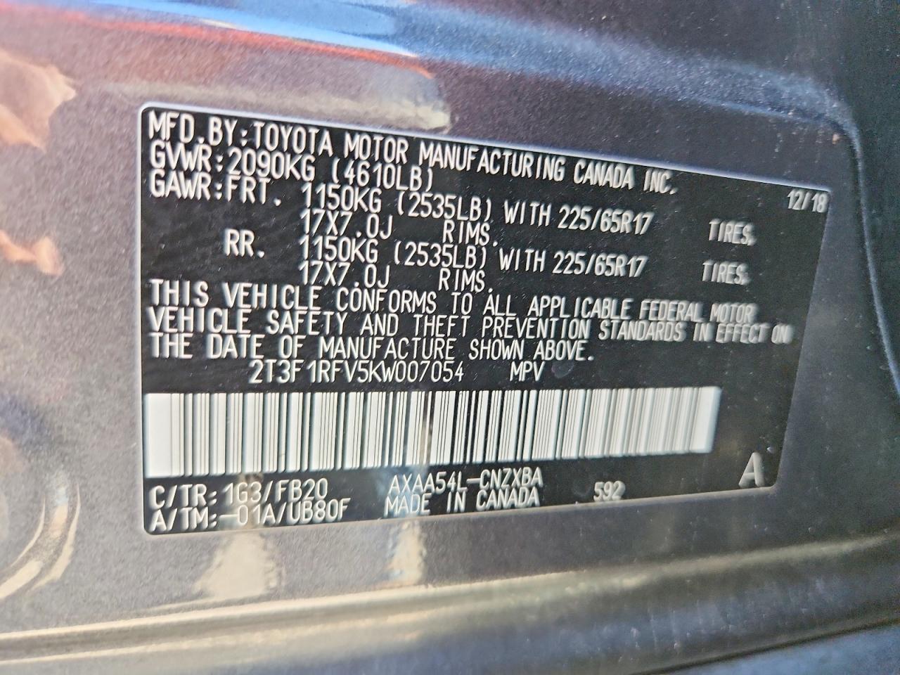 2019 TOYOTA RAV4 LE photo 27