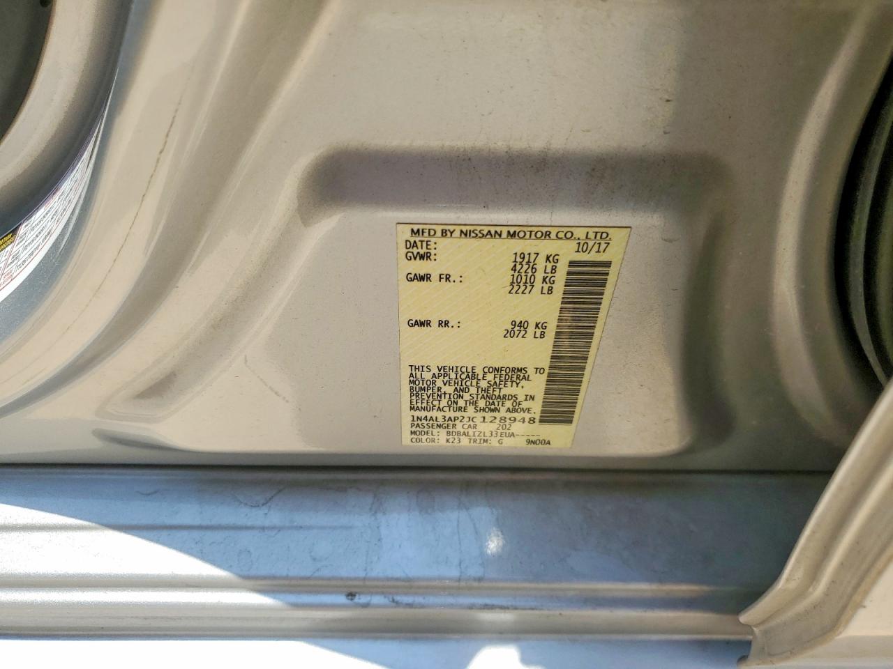2018 NISSAN ALTIMA 2.5 SV photo 23
