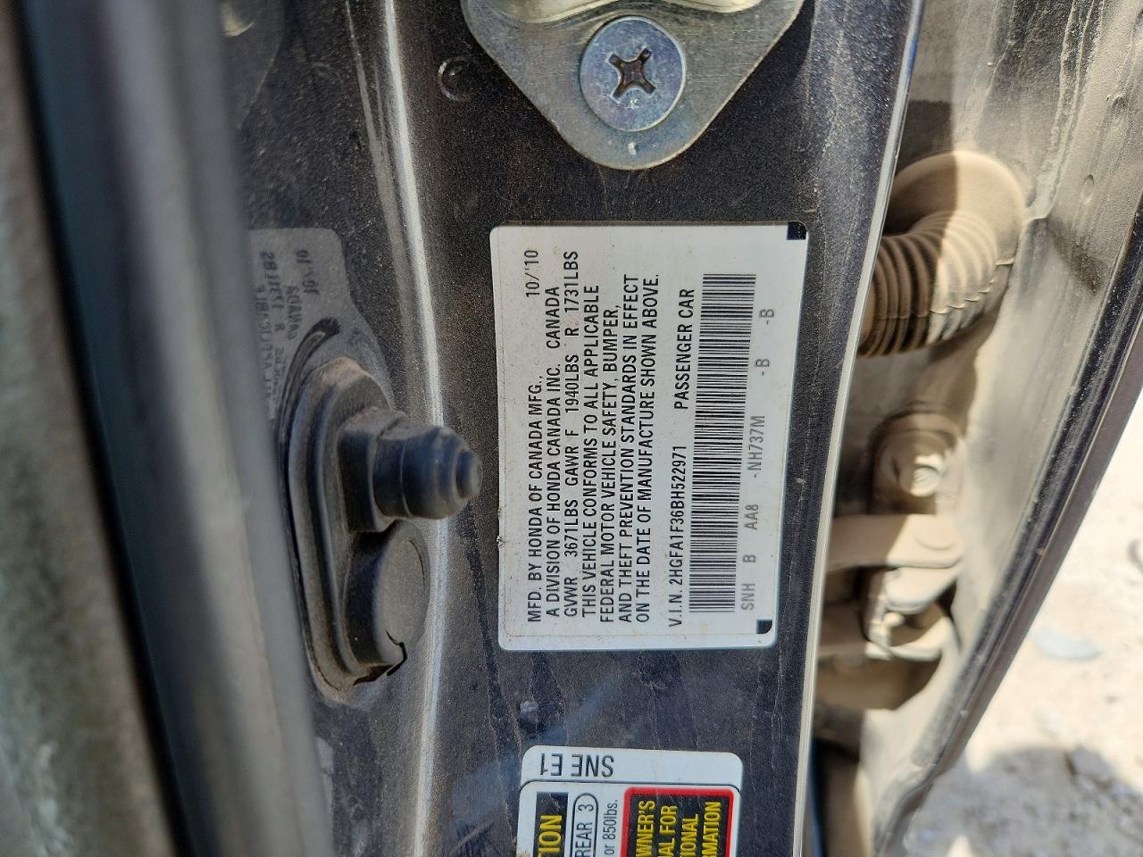 2011 HONDA CIVIC VP photo 25