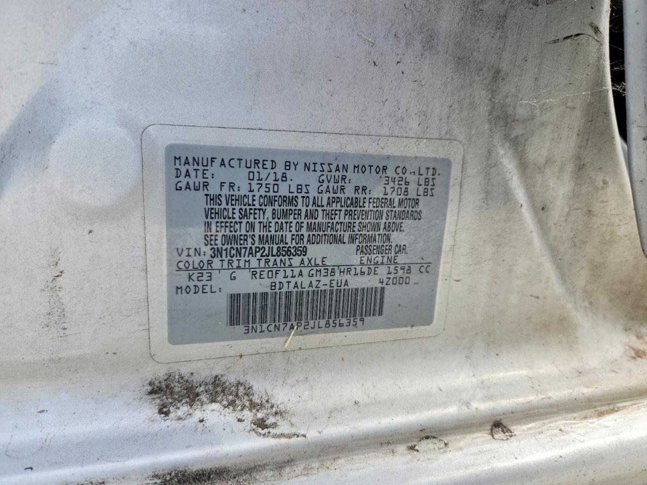 2018 NISSAN VERSA S PLUS photo 34