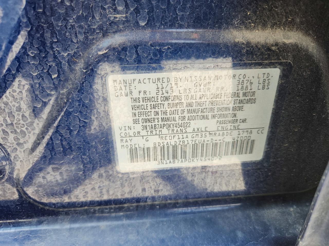 2019 NISSAN SENTRA SV photo 25