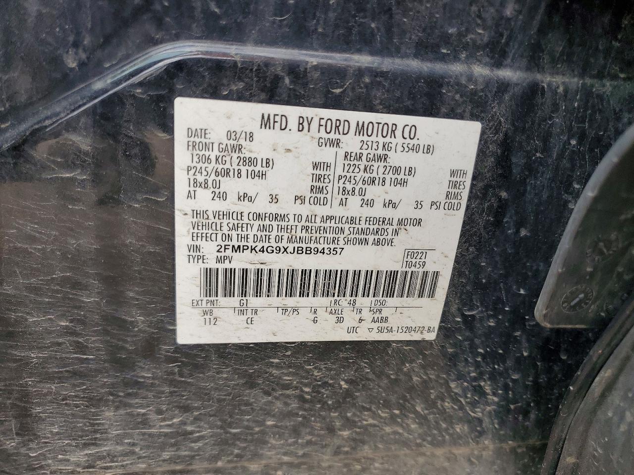 2018 FORD EDGE SE photo 37