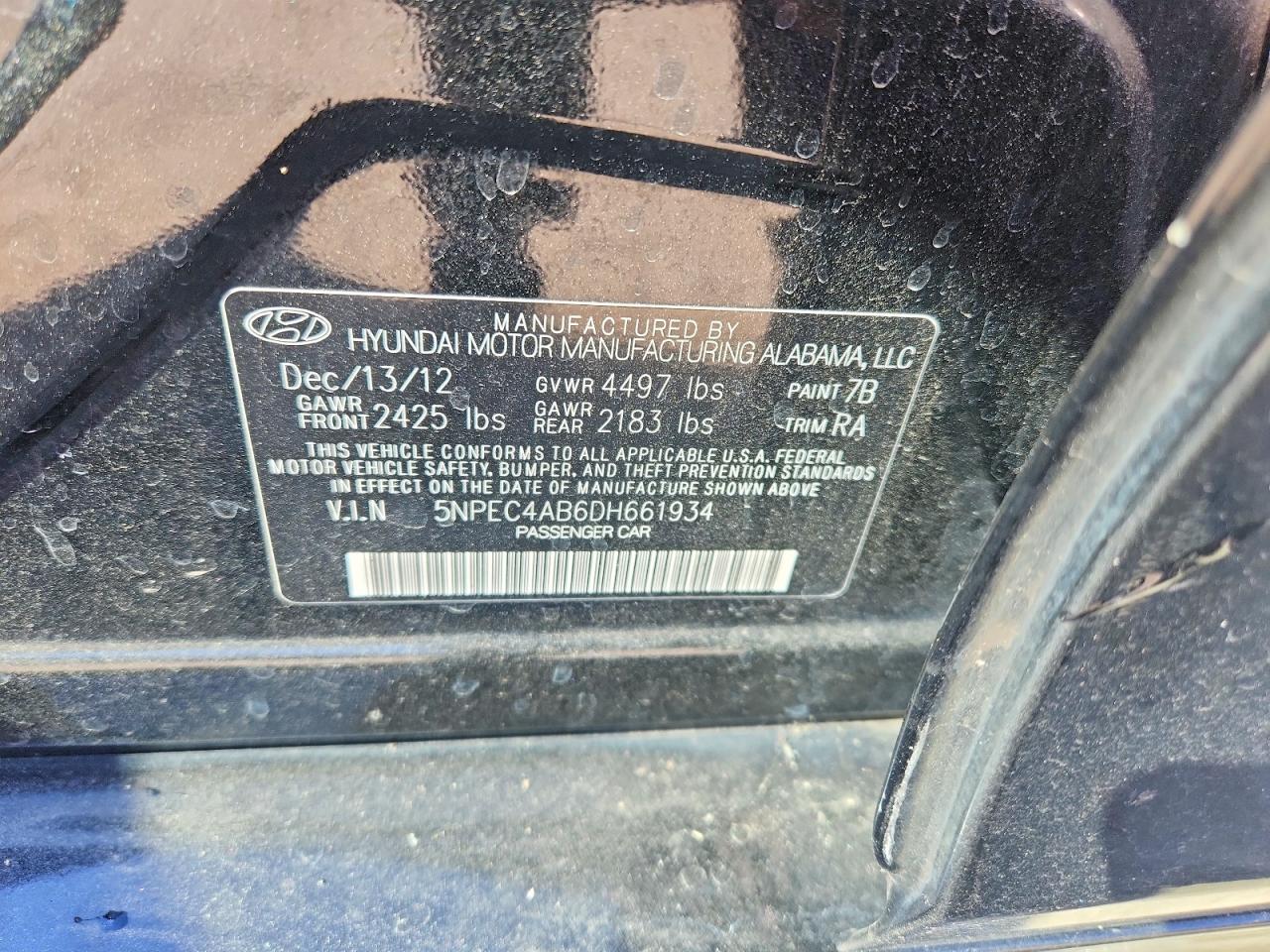 2013 HYUNDAI SONATA LIMITED 2.0T photo 34