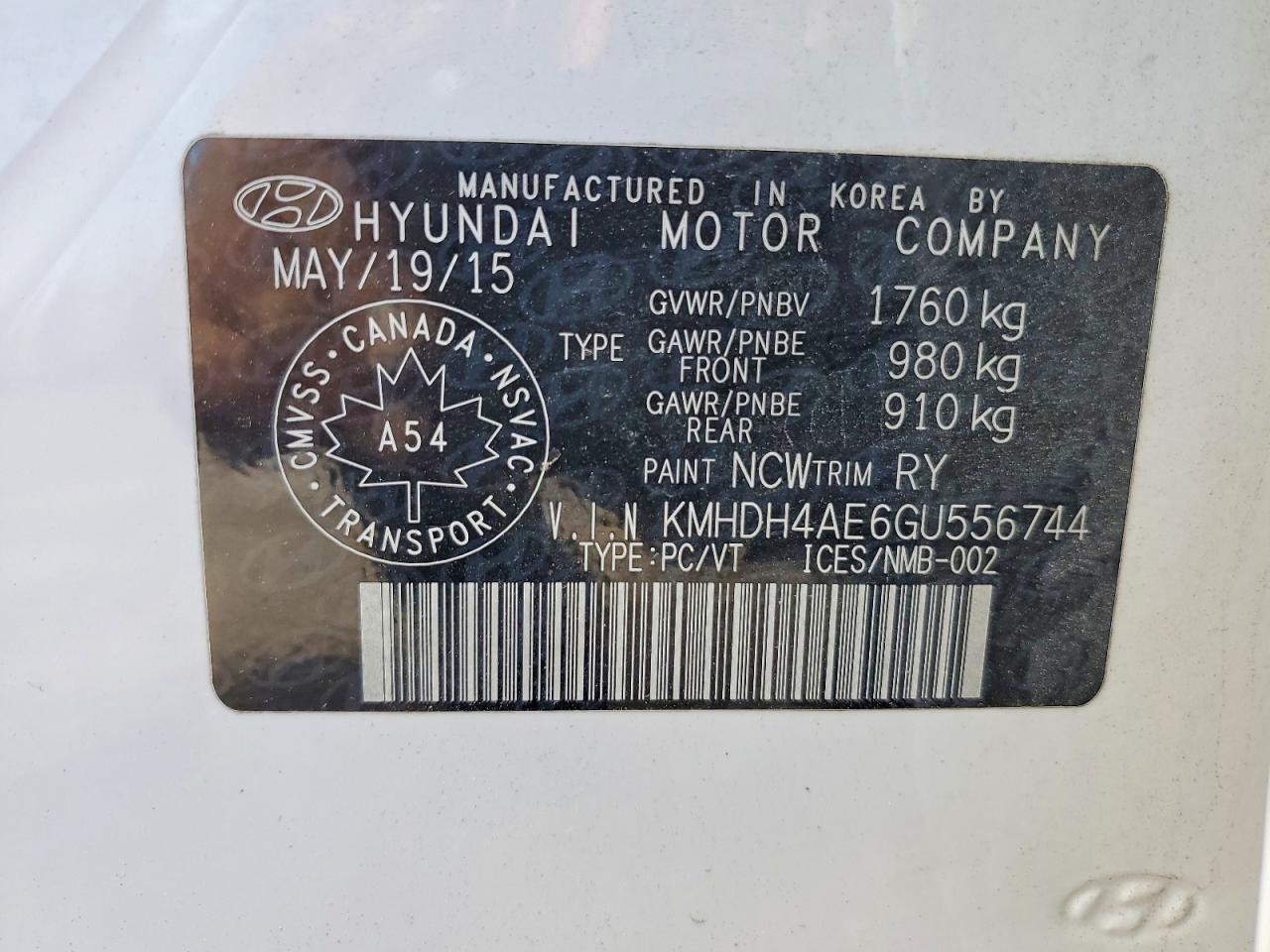 2016 HYUNDAI ELANTRA SE photo 23