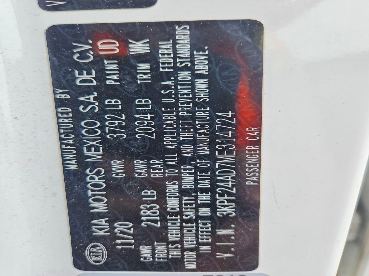 2021 KIA FORTE LXS photo 25
