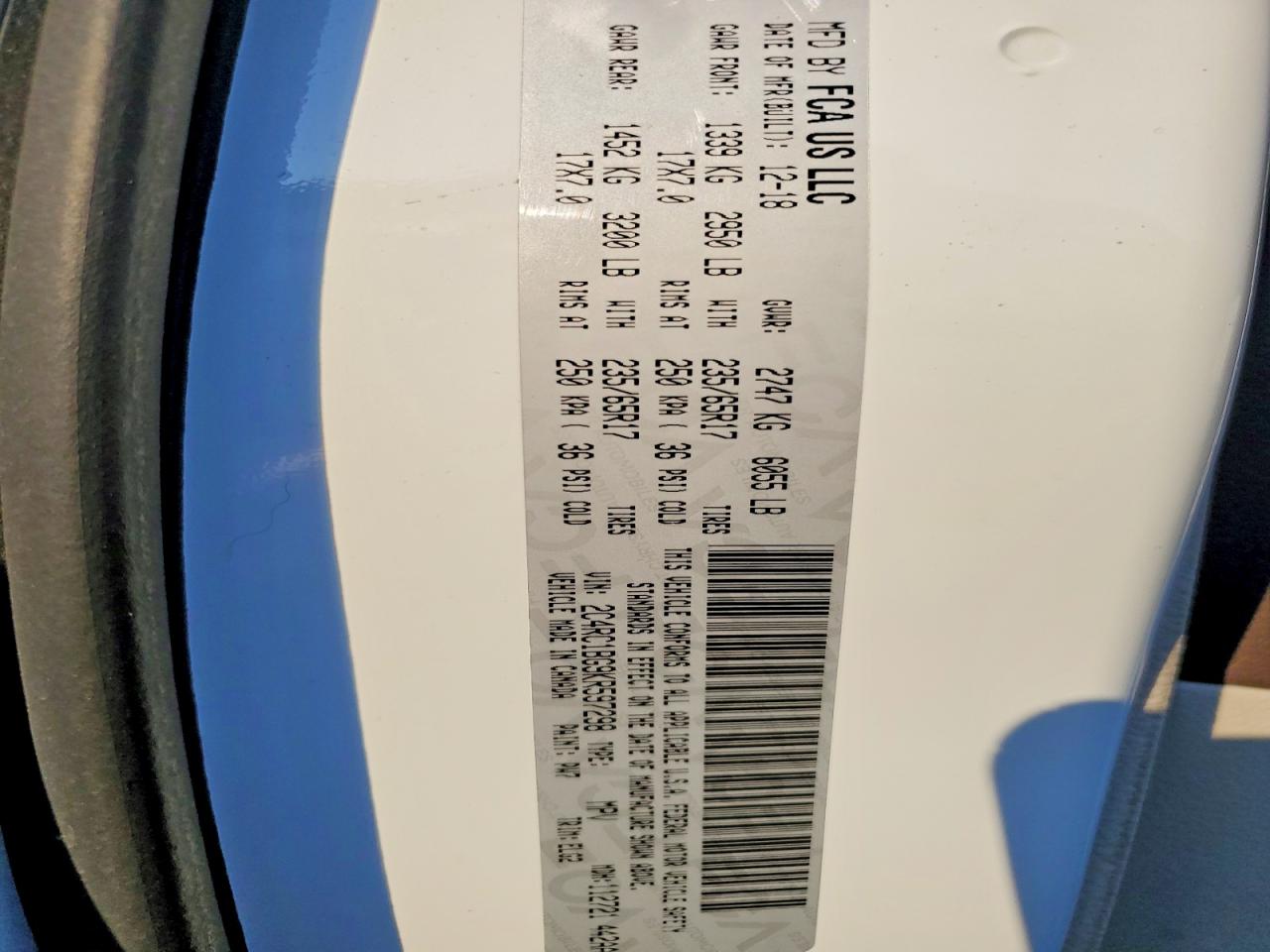 2019 CHRYSLER PACIFICA TOURING L photo 25