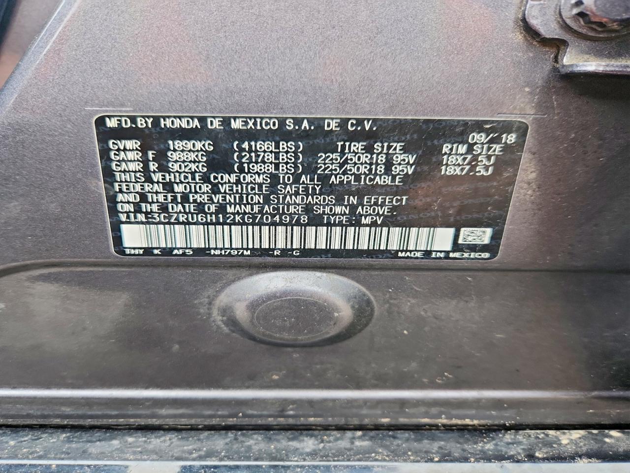 2019 HONDA HR-V SPORT photo 25