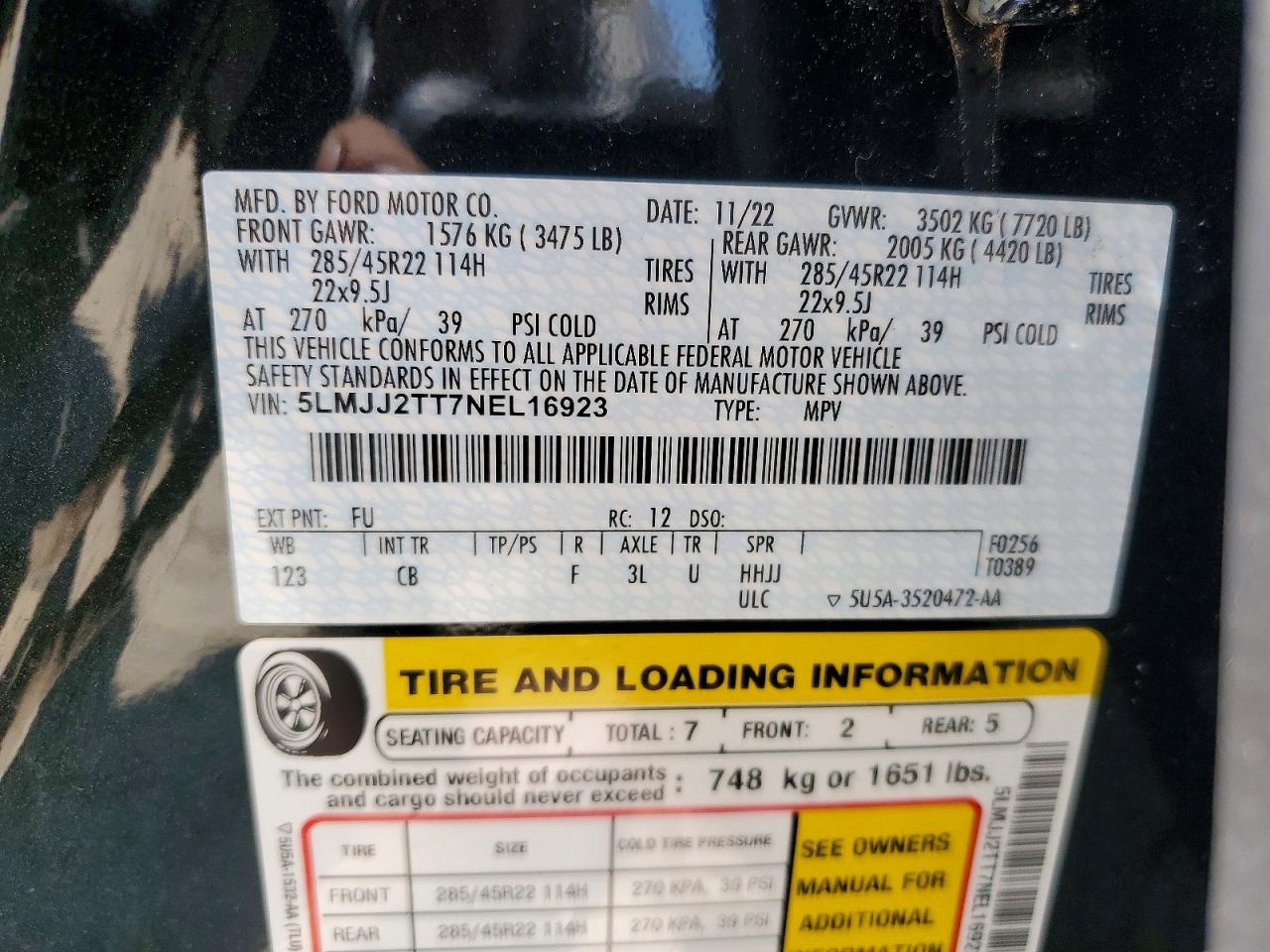 2022 LINCOLN NAVIGATOR BLACK LABEL photo 14