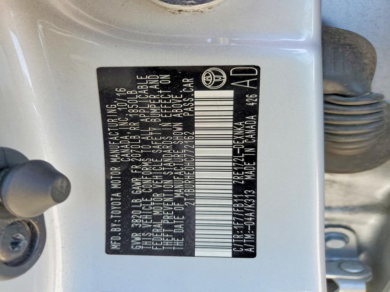 2017 TOYOTA COROLLA LE photo 12