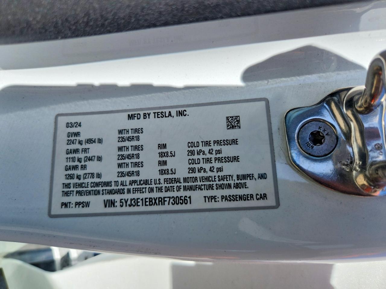 2024 TESLA MODEL 3 photo 34