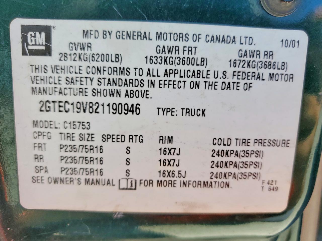 2002 GMC NEW SIERRA C1500 photo 23
