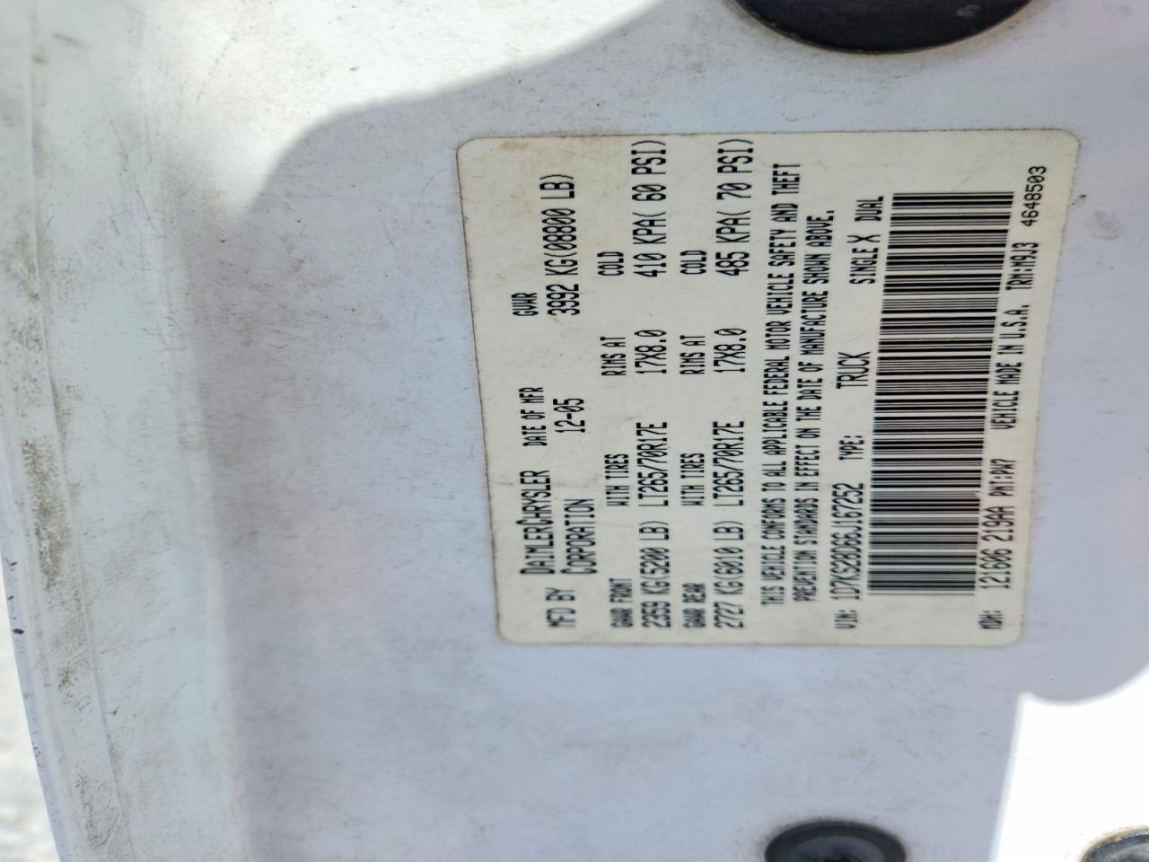 2006 DODGE RAM 2500 ST photo 23