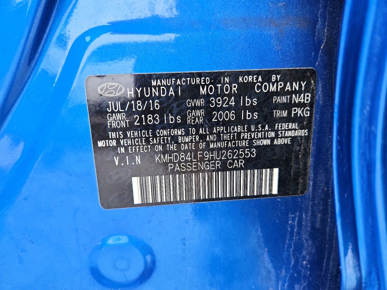 2017 HYUNDAI ELANTRA SE photo 37