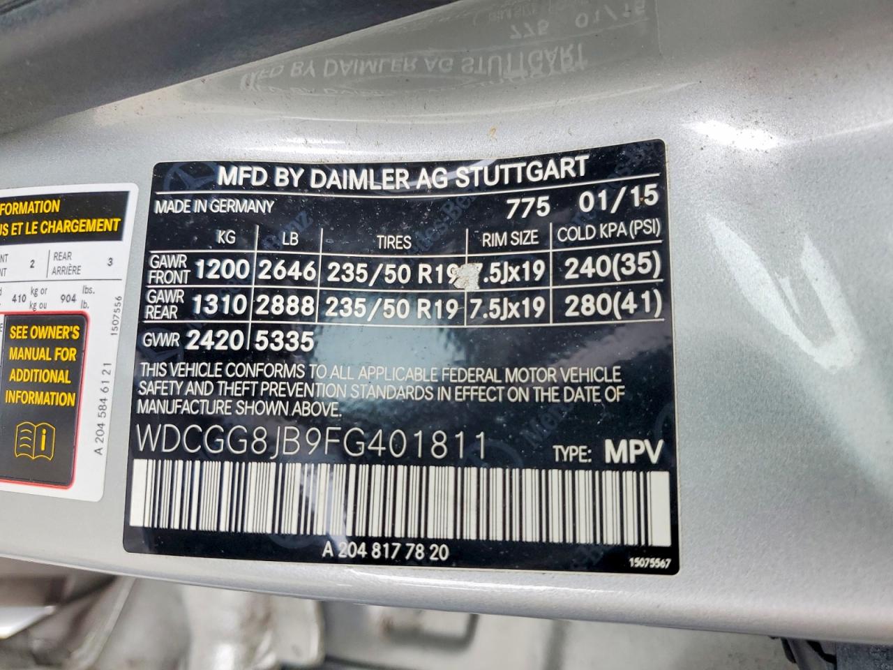 2015 MERCEDES-BENZ GLK 350 4MATIC photo 23