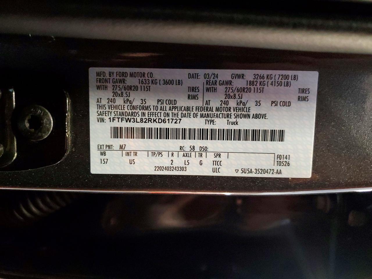 2024 FORD F150 XLT photo 12