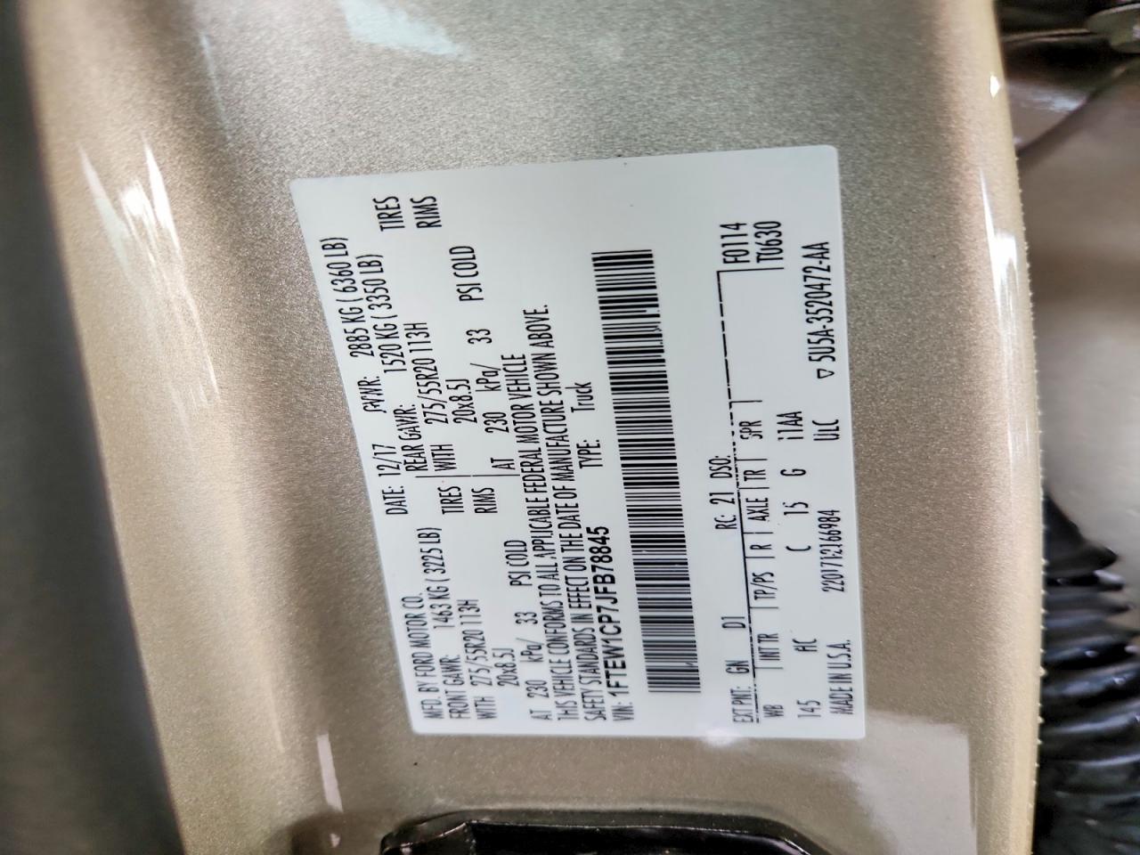 2018 FORD F150 SUPERCREW photo 25