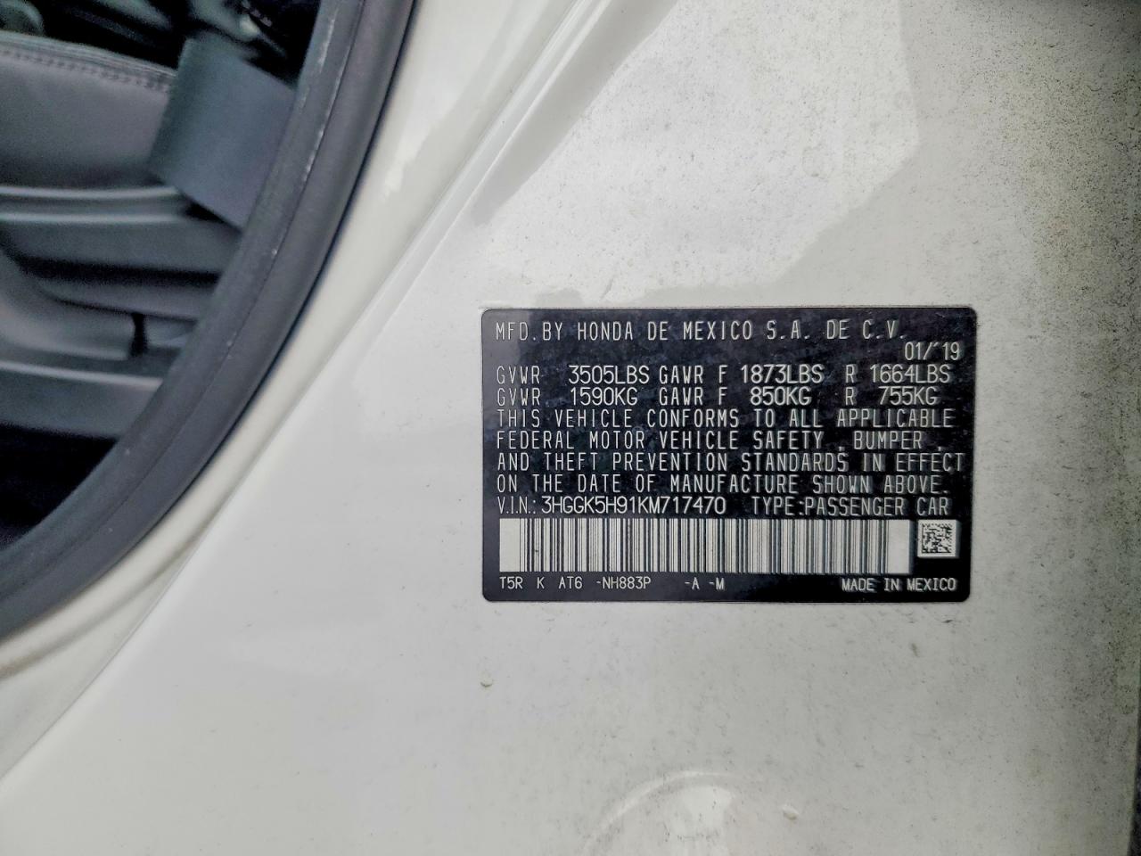 2019 HONDA FIT EXL photo 23