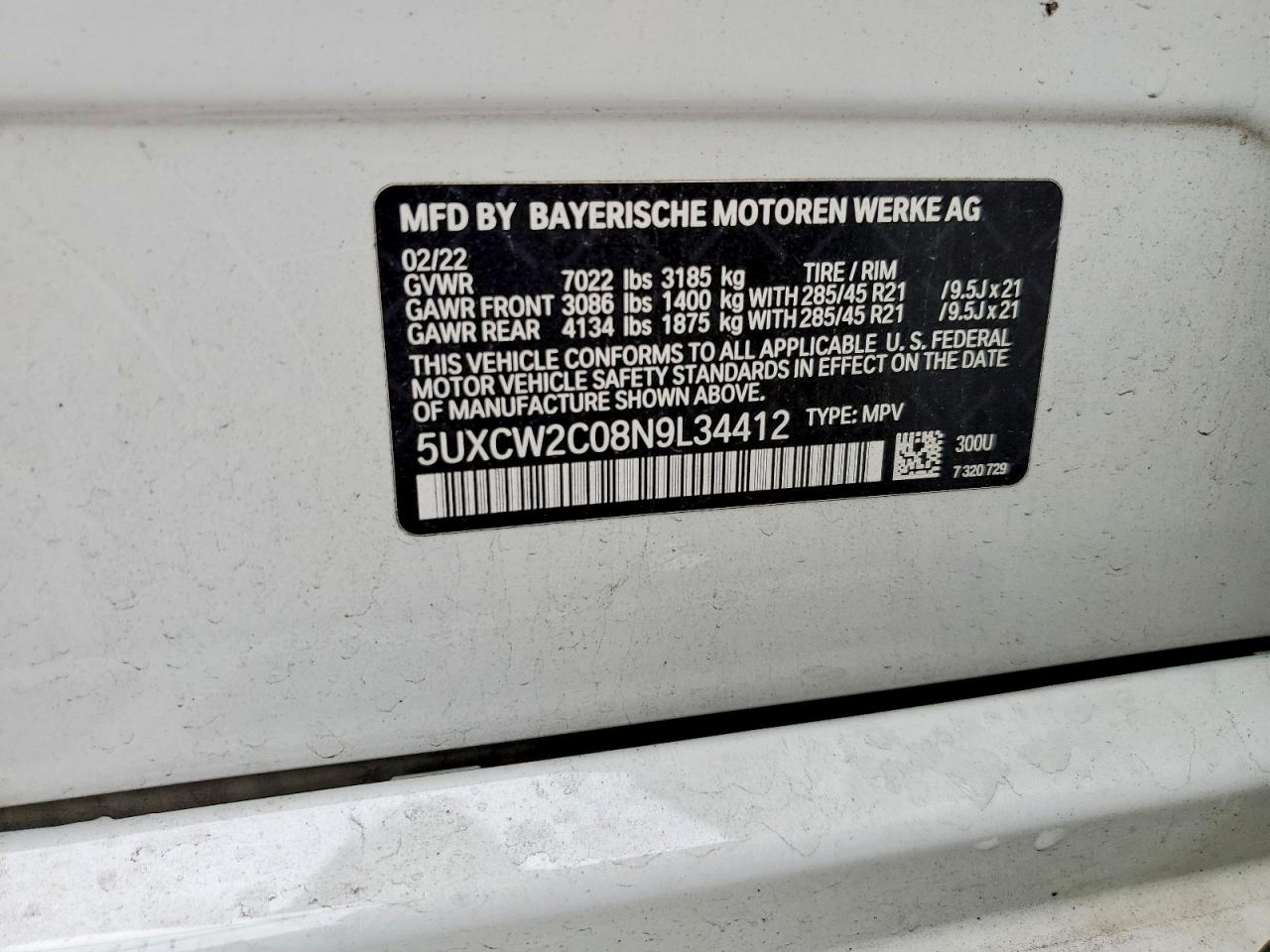 2022 BMW X7 XDRIVE40I photo 23