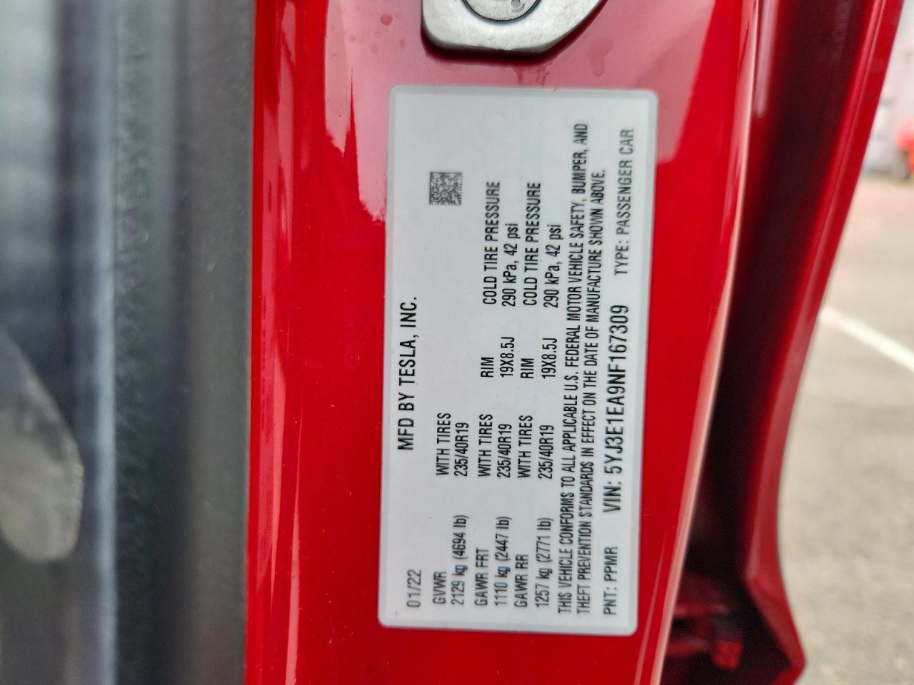 2022 TESLA MODEL 3 photo 23