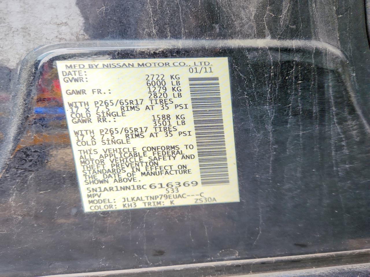 2011 NISSAN PATHFINDER S photo 23