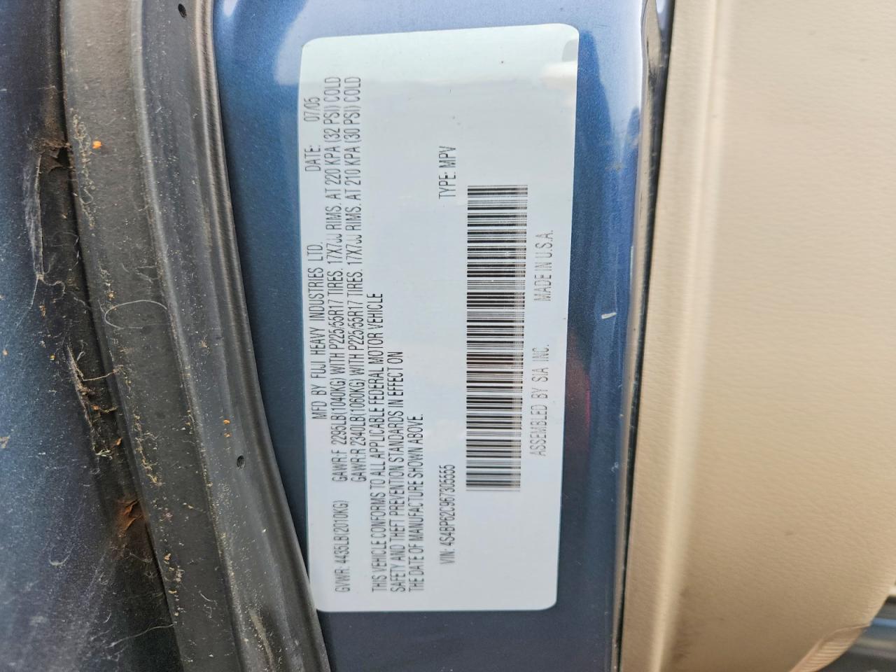 2006 SUBARU LEGACY OUTBACK 2.5I LIMITED photo 34