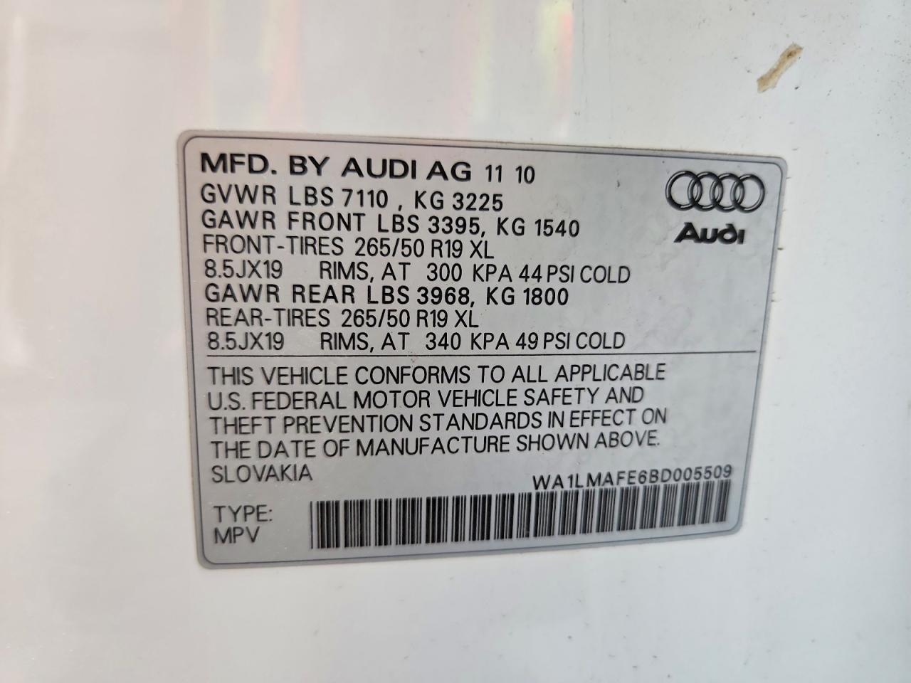 2011 AUDI Q7 PREMIUM PLUS photo 40