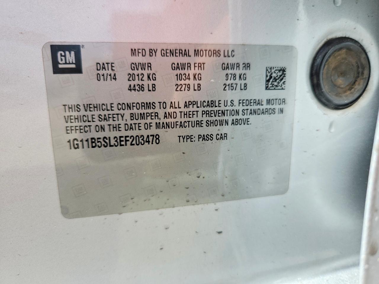 2014 CHEVROLET MALIBU LS photo 37