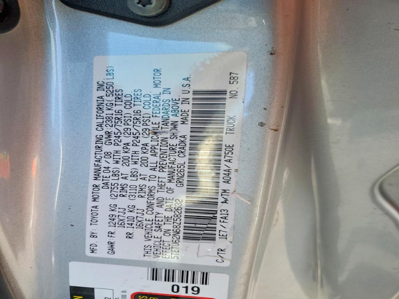 2008 TOYOTA TACOMA PRERUNNER ACCESS CAB photo 34