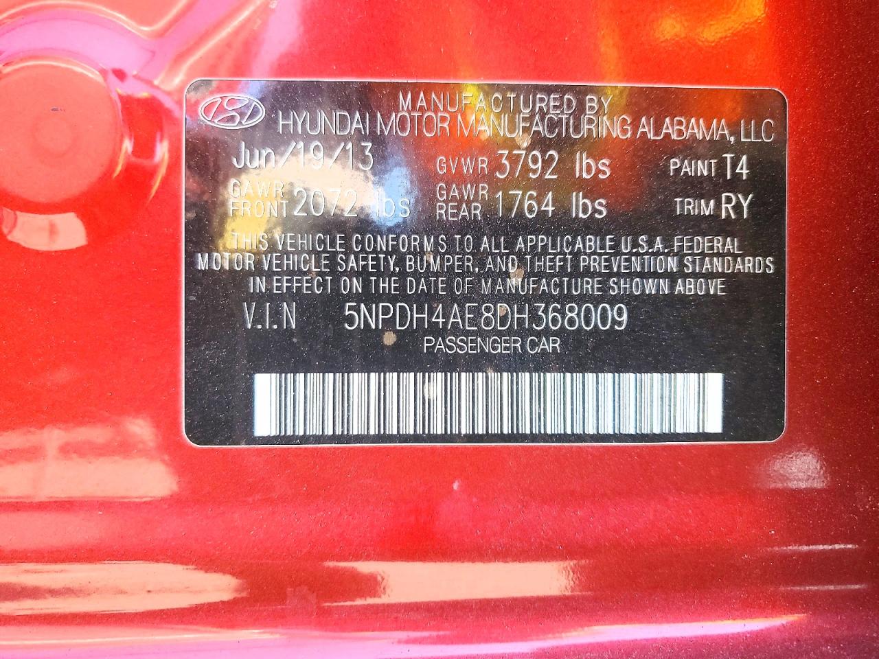 2013 HYUNDAI ELANTRA LIMITED photo 23