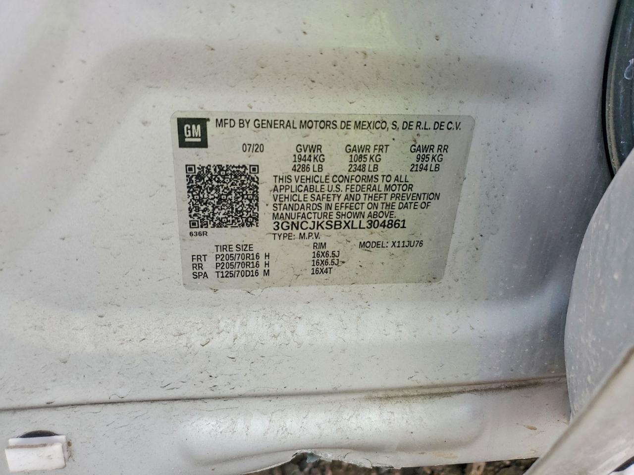 2020 CHEVROLET TRAX LS photo 25