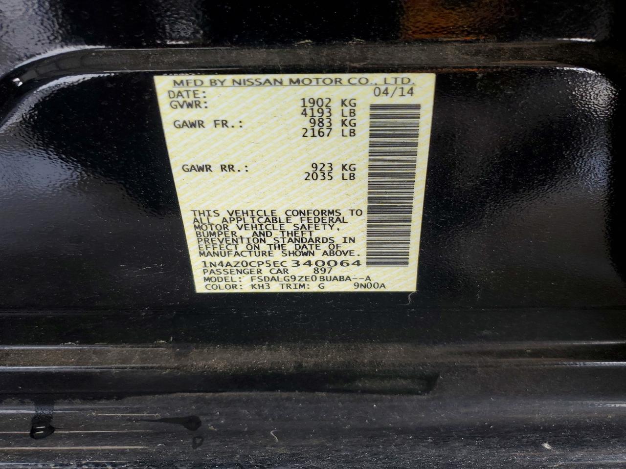 2014 NISSAN LEAF SL photo 34