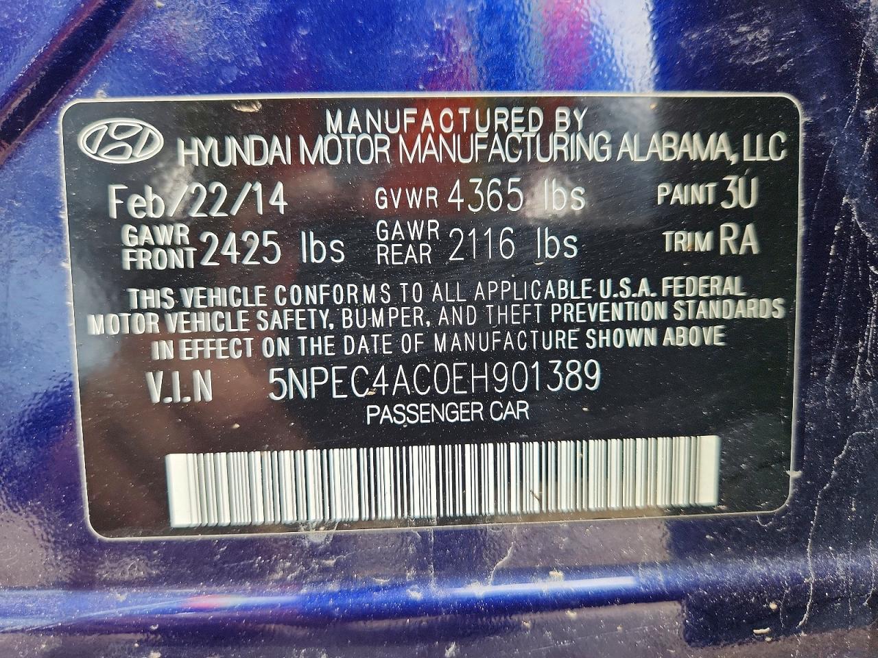 2014 HYUNDAI SONATA SE photo 34
