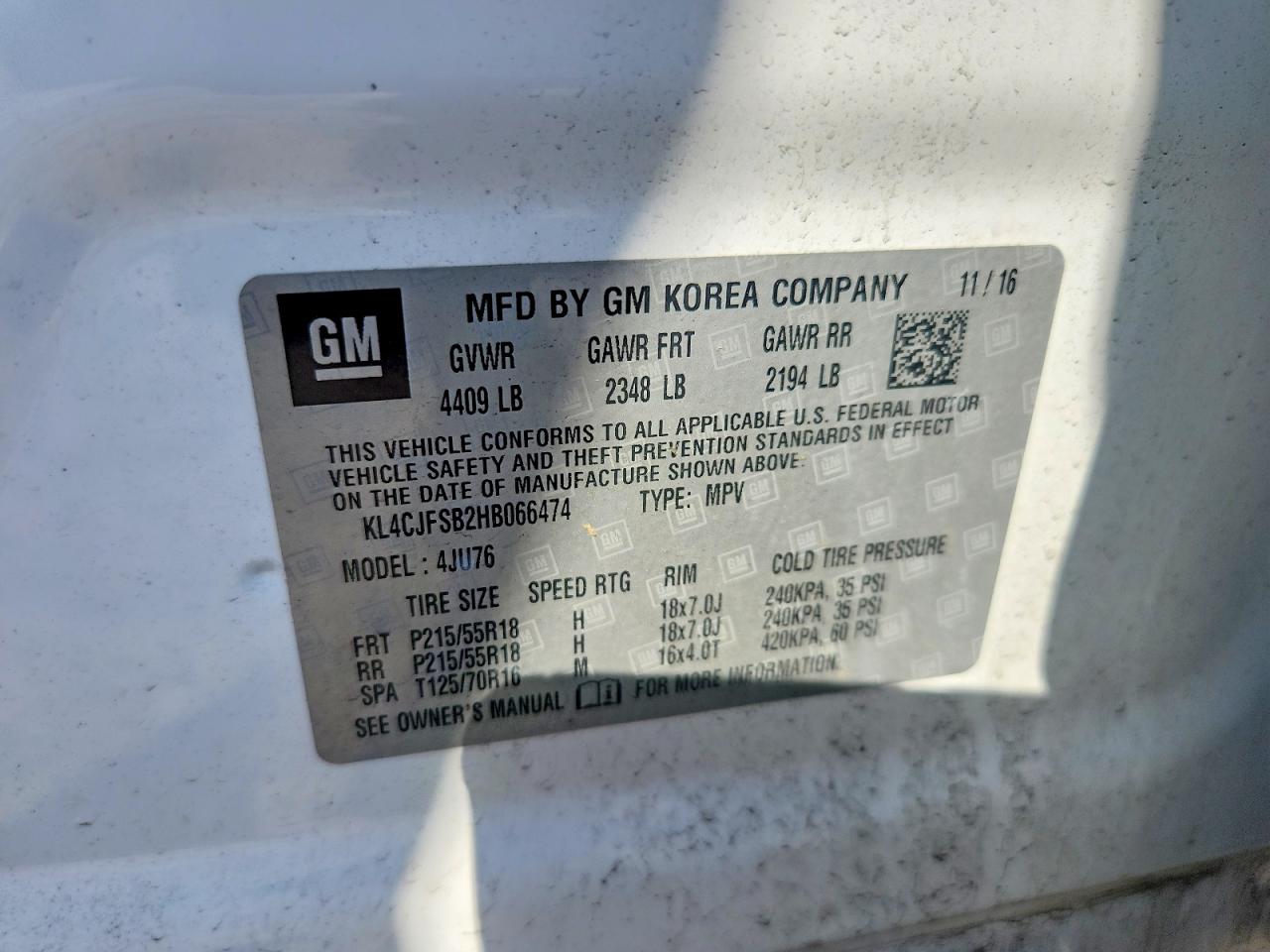 2017 BUICK ENCORE PREFERRED II photo 13