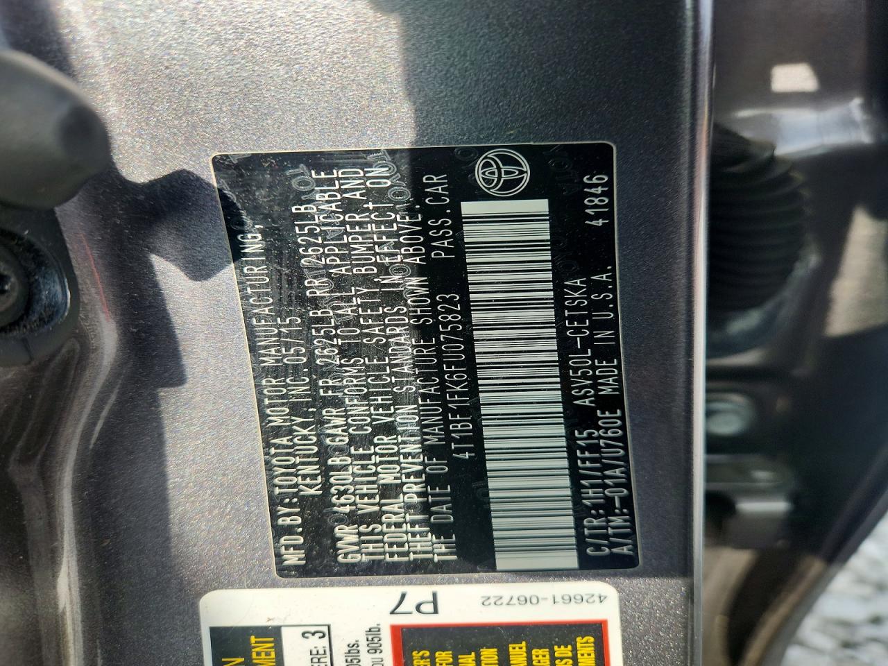 2015 TOYOTA CAMRY SE photo 37