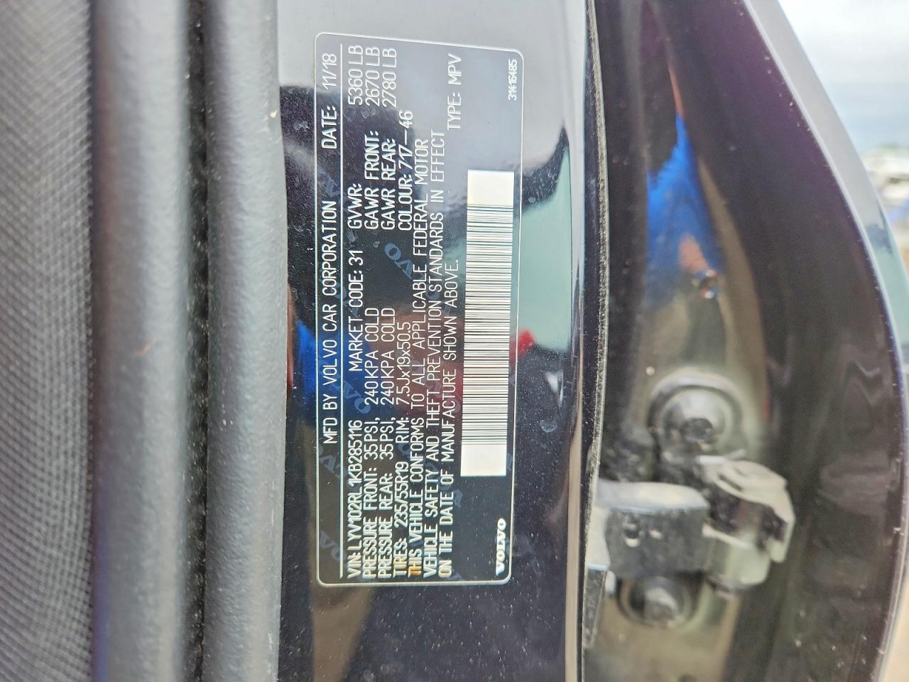 2019 VOLVO XC60 T5 INSCRIPTION photo 13