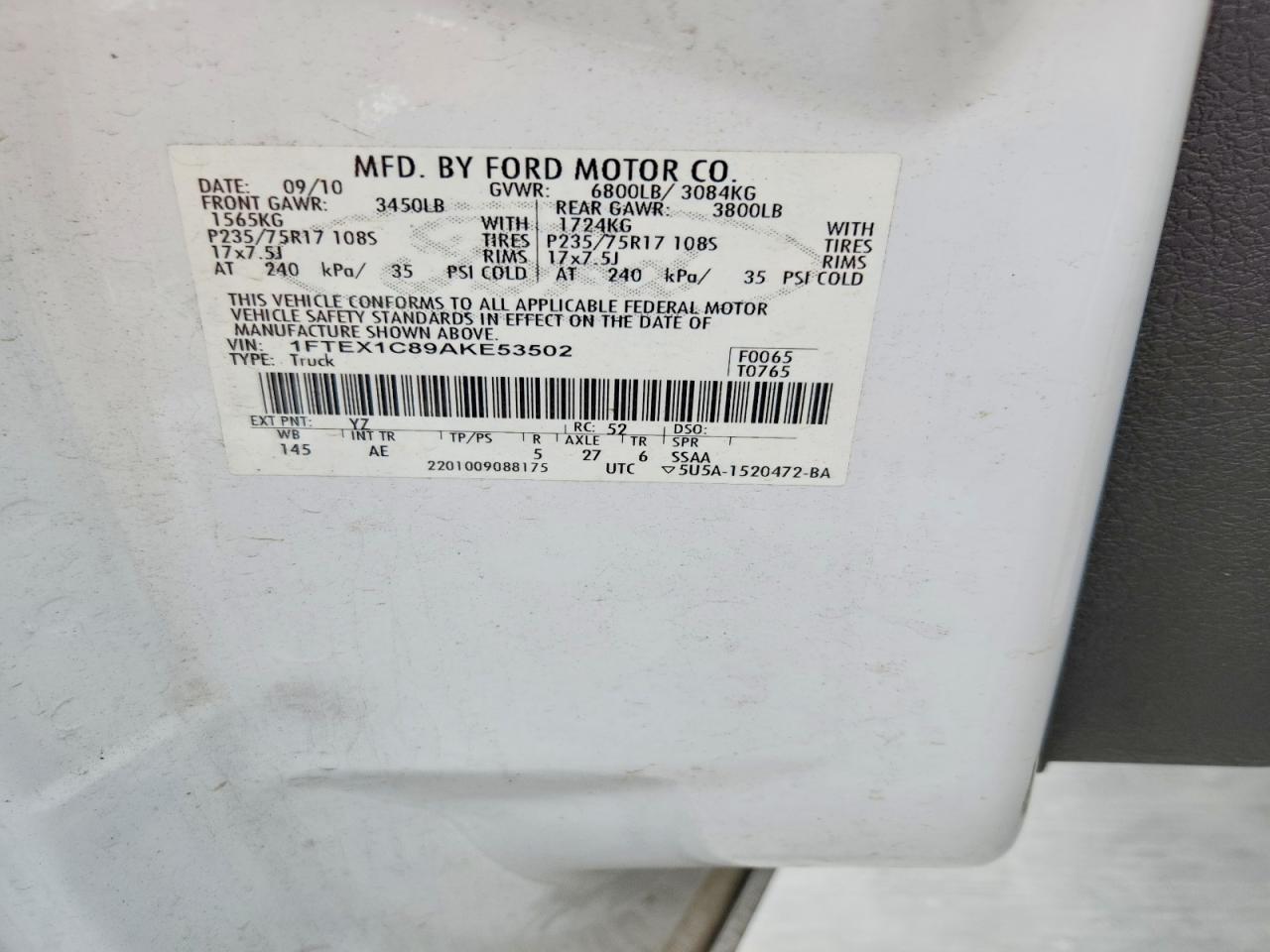 2010 FORD F150 SUPER CAB photo 13