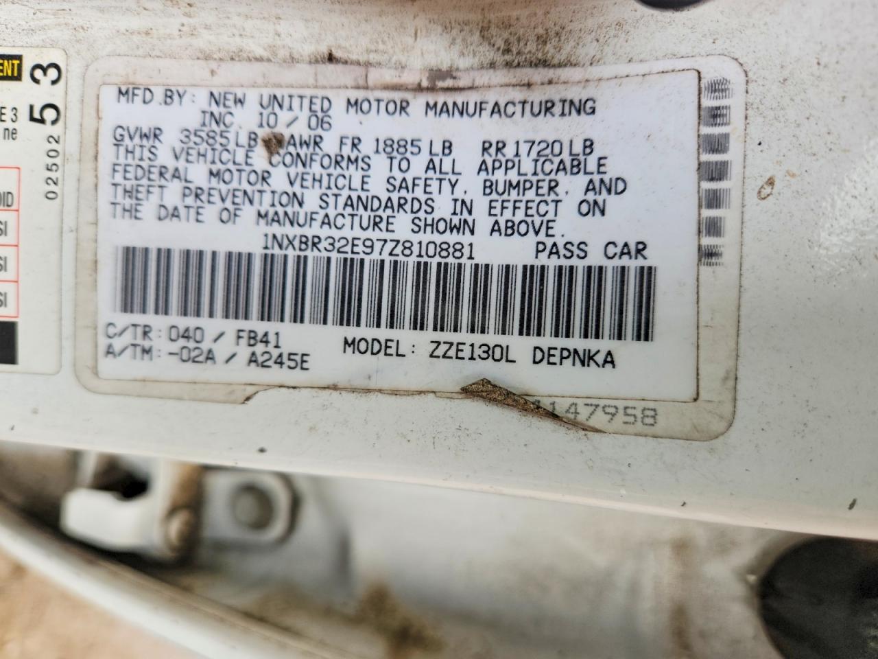 2007 TOYOTA COROLLA LE photo 23