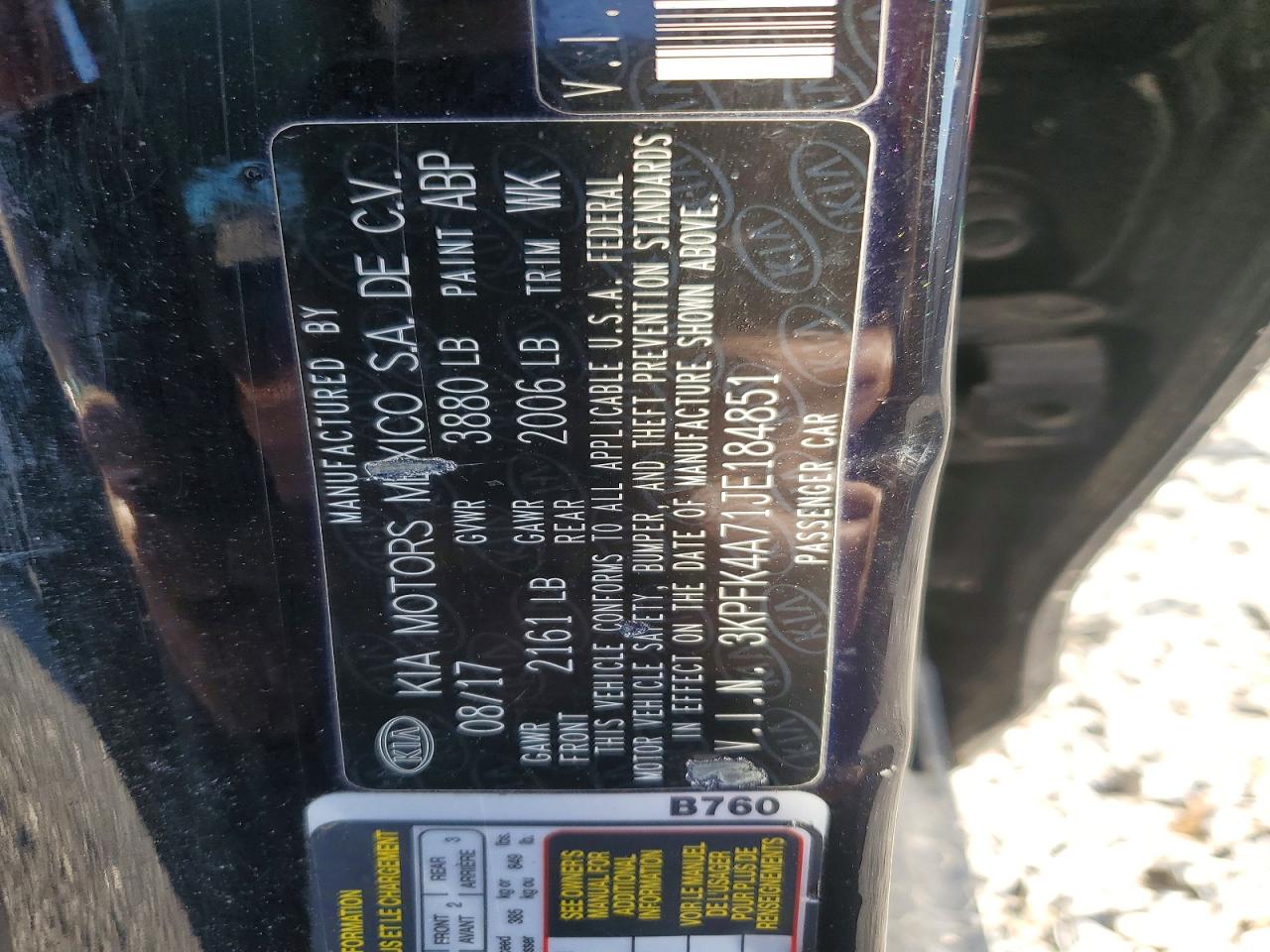 2018 KIA FORTE LX photo 12