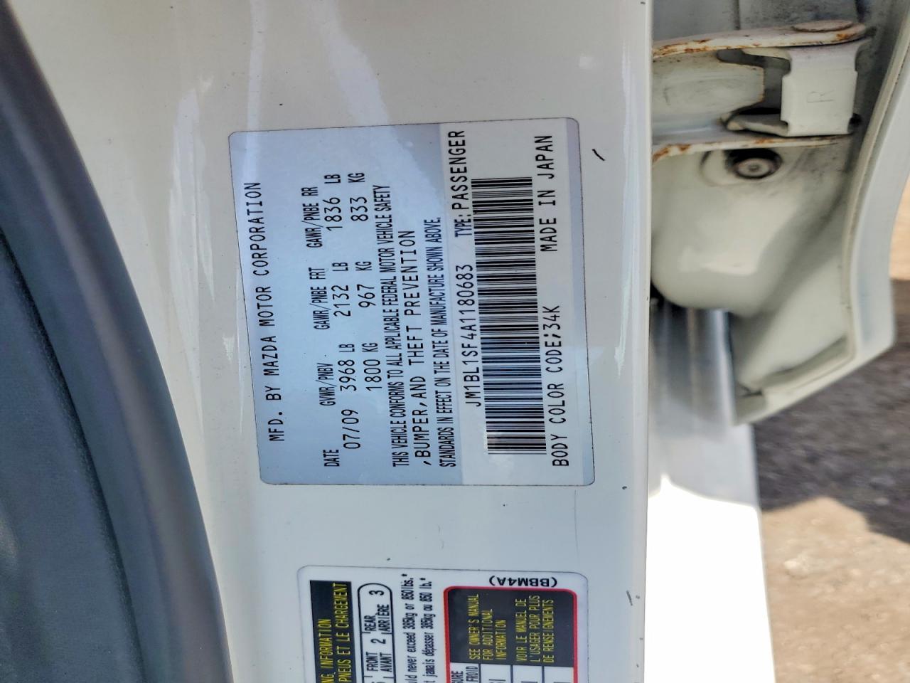 2010 MAZDA 3 I photo 34