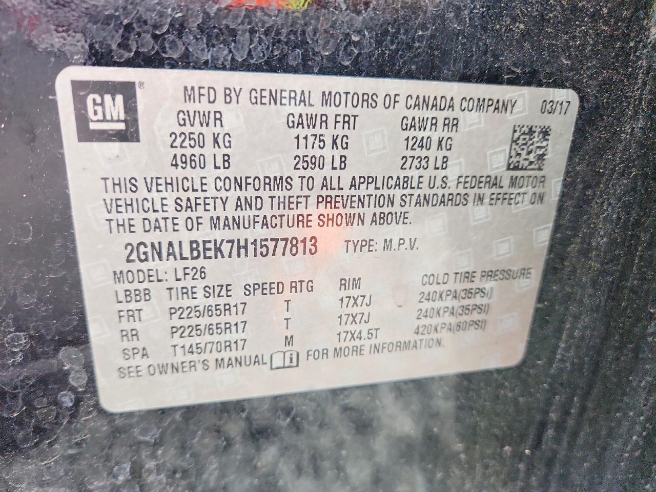 2017 CHEVROLET EQUINOX LS photo 25