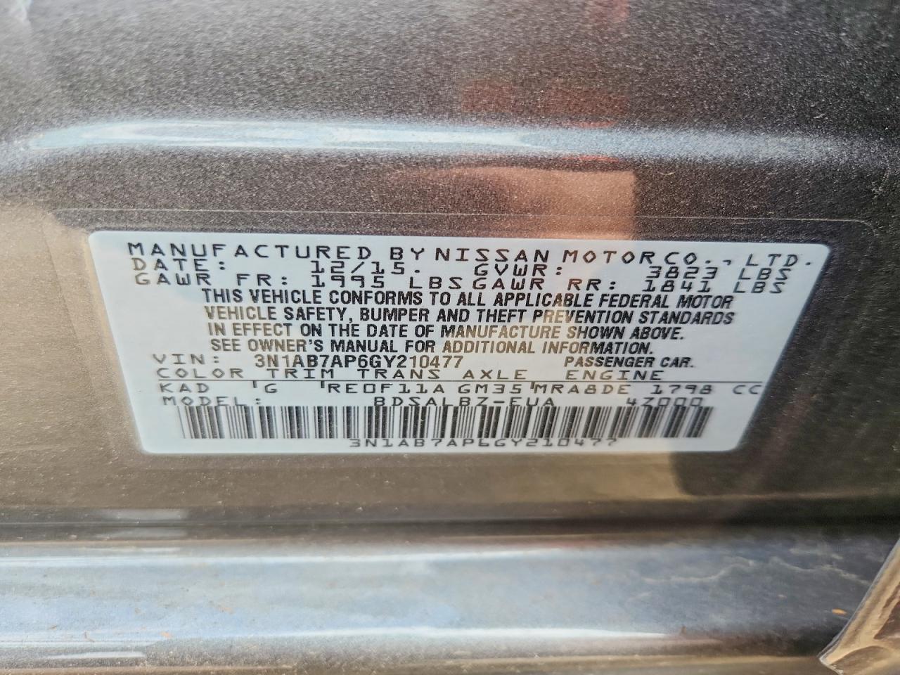 2016 NISSAN SENTRA S photo 23