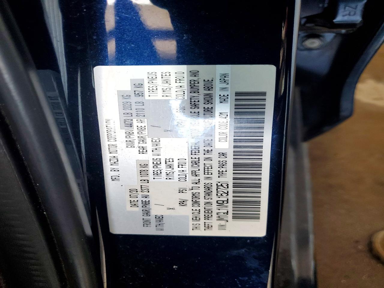 2020 MAZDA 6 TOURING photo 12