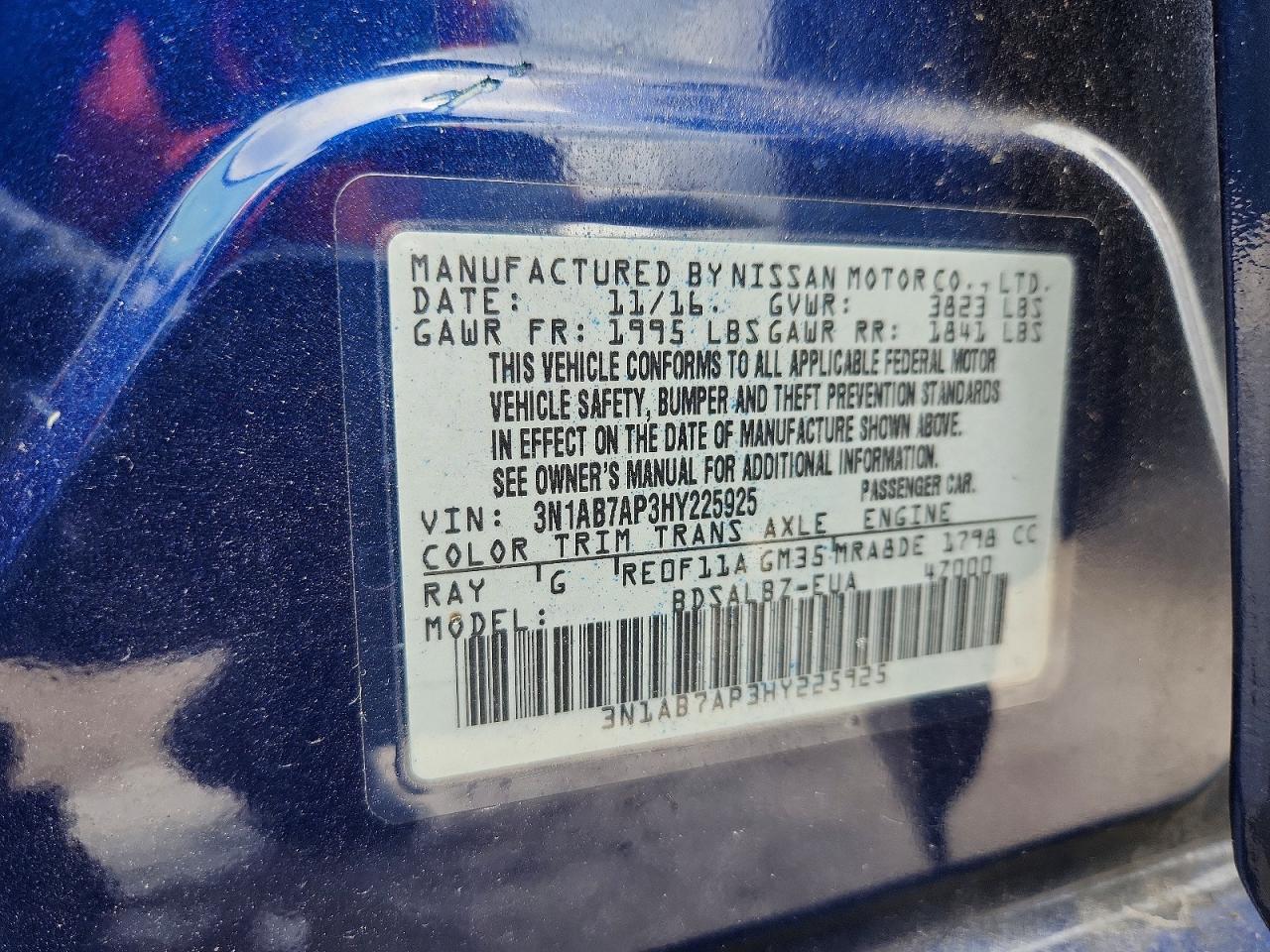 2017 NISSAN SENTRA S photo 25
