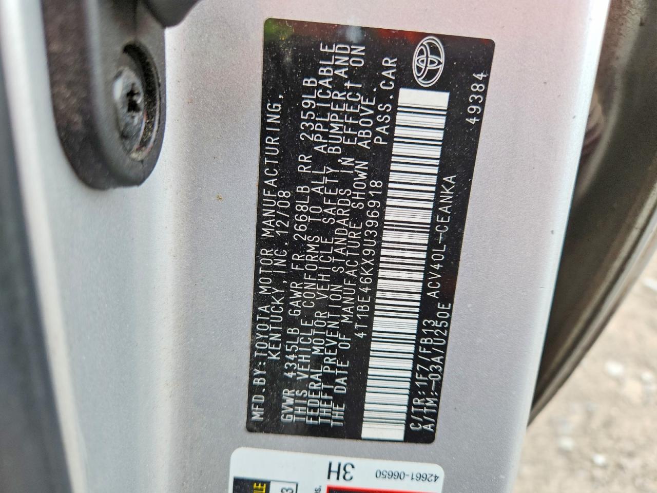 2009 TOYOTA CAMRY LE photo 23