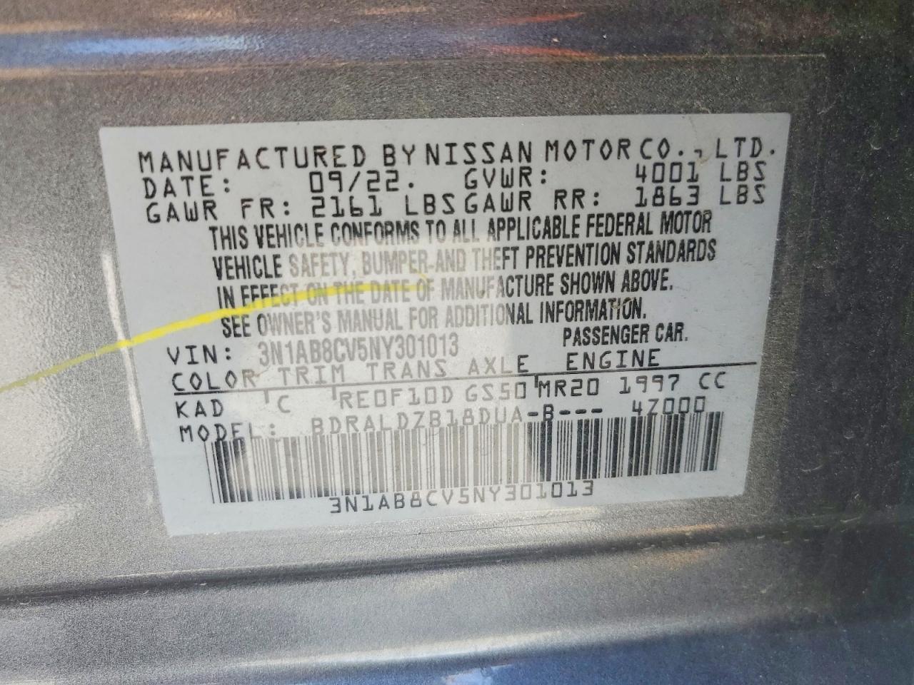 2022 NISSAN SENTRA SV photo 34