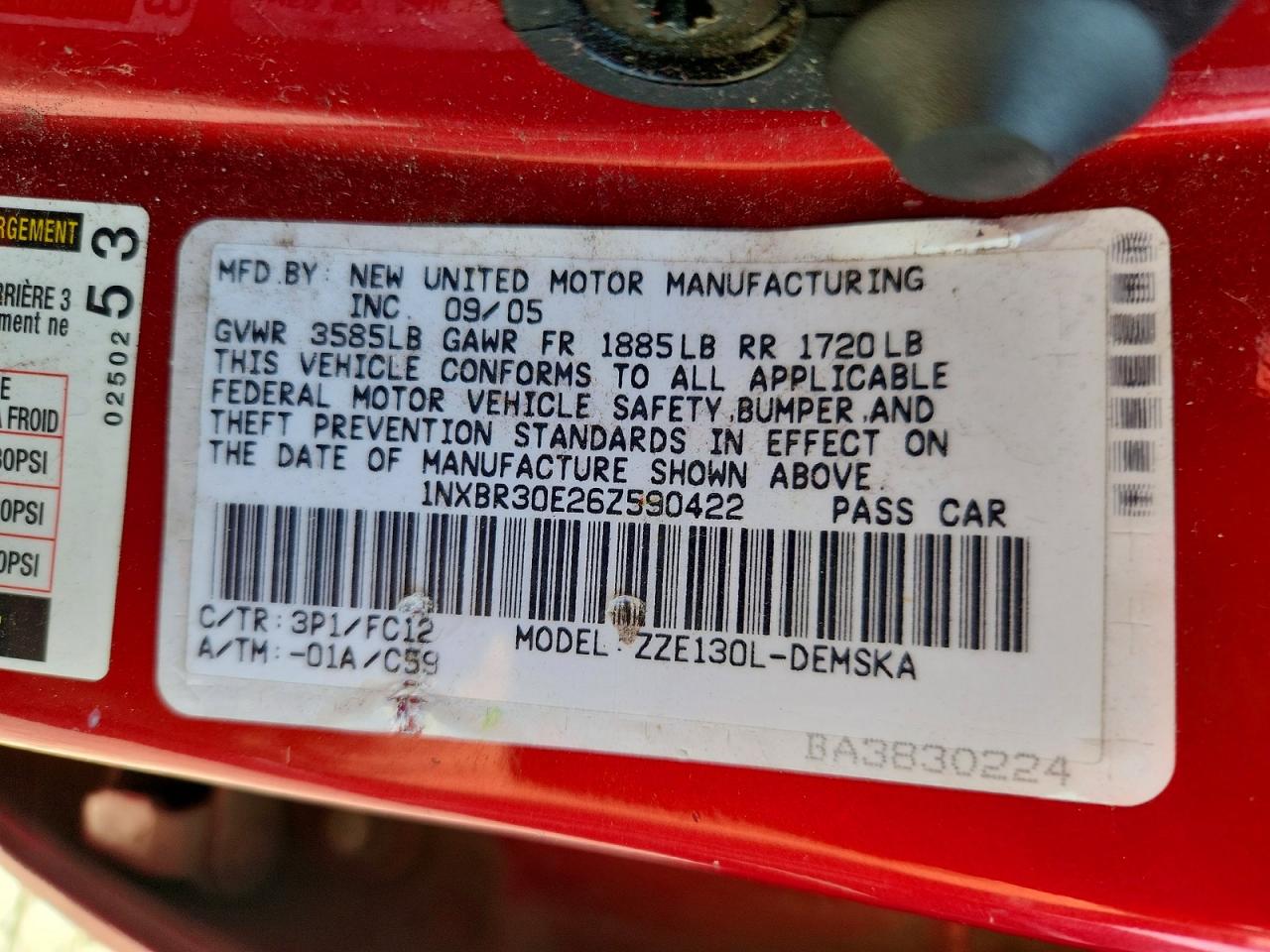 2006 TOYOTA COROLLA S photo 23