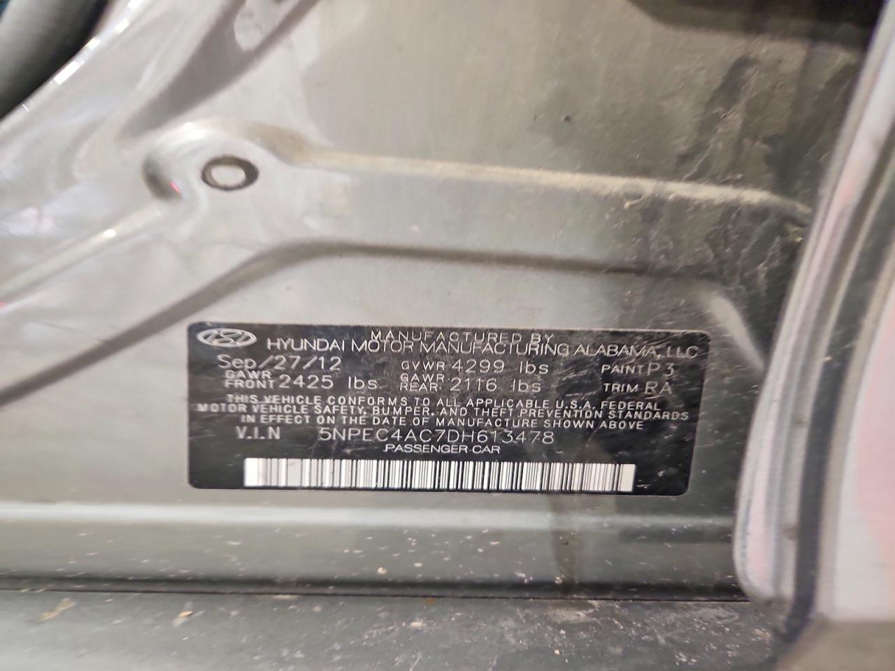 2013 HYUNDAI SONATA LIMITED photo 23